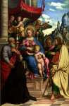 Girolamo da Treviso - The Madonna and Child with Angels, Saints and a Donor